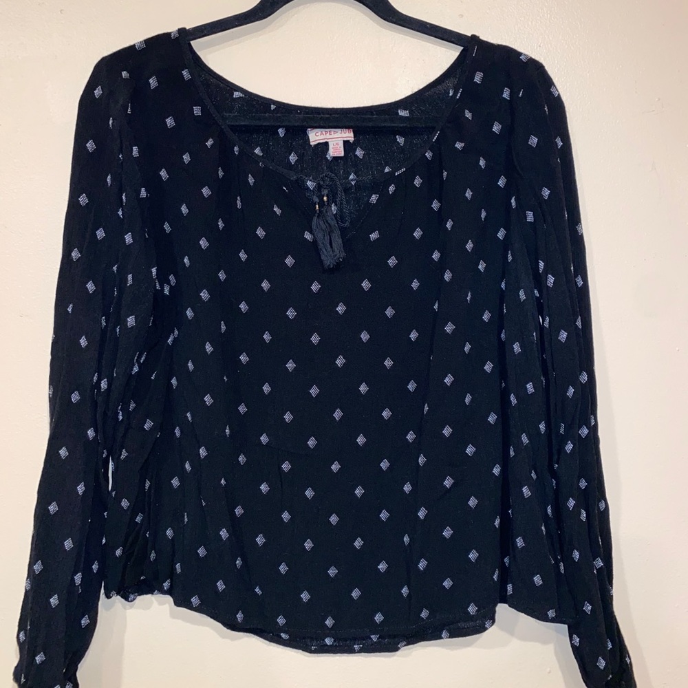 Black long sleeve blouse